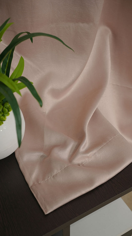 Rose goldColor Blackout Curtains with Embossed Design – Elegant, Functional & Affordable Luxury