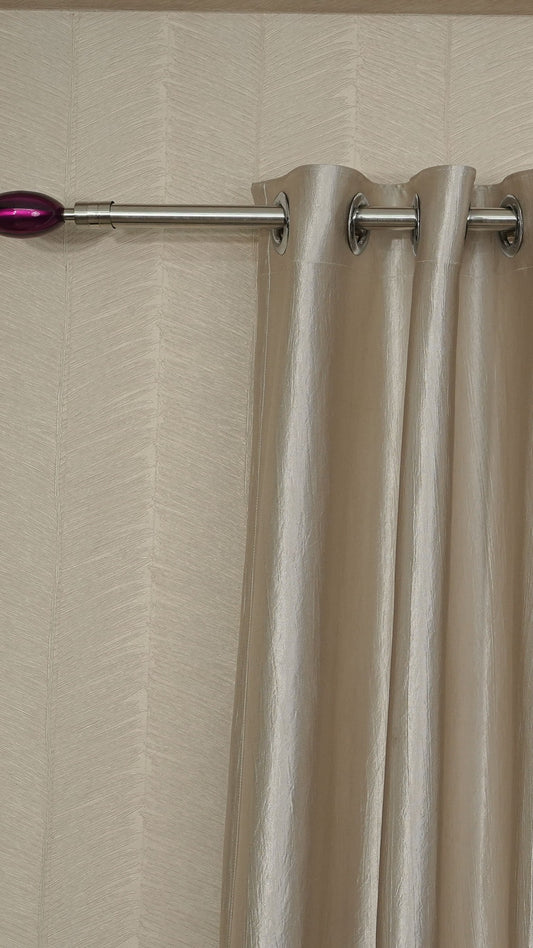 Branded Ivory White Colour Crush Fabric Semi-Blackout Curtains Elegant | Minimal | Bestseller
