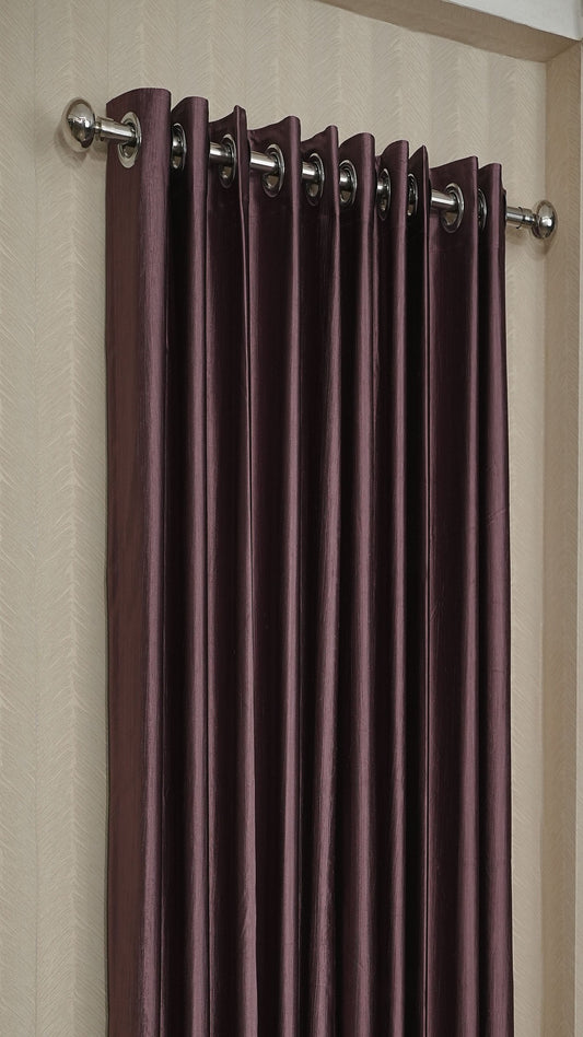 Branded Dark Lavender Colour Crush Fabric Semi-Blackout Curtains Elegant | Soothing | Bestseller