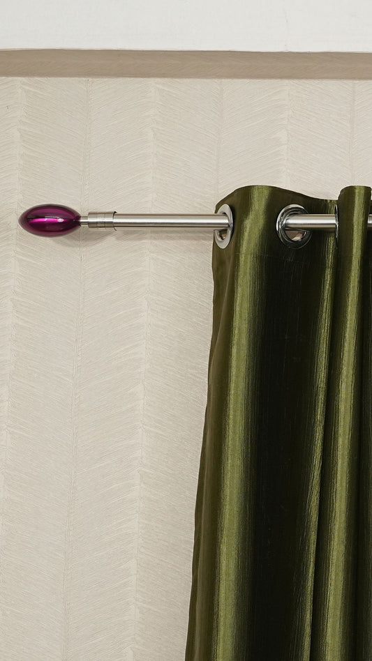 Branded Dark Olive Green Colour Crush Fabric Semi-Blackout Curtains Earthy | Elegant | Bestseller