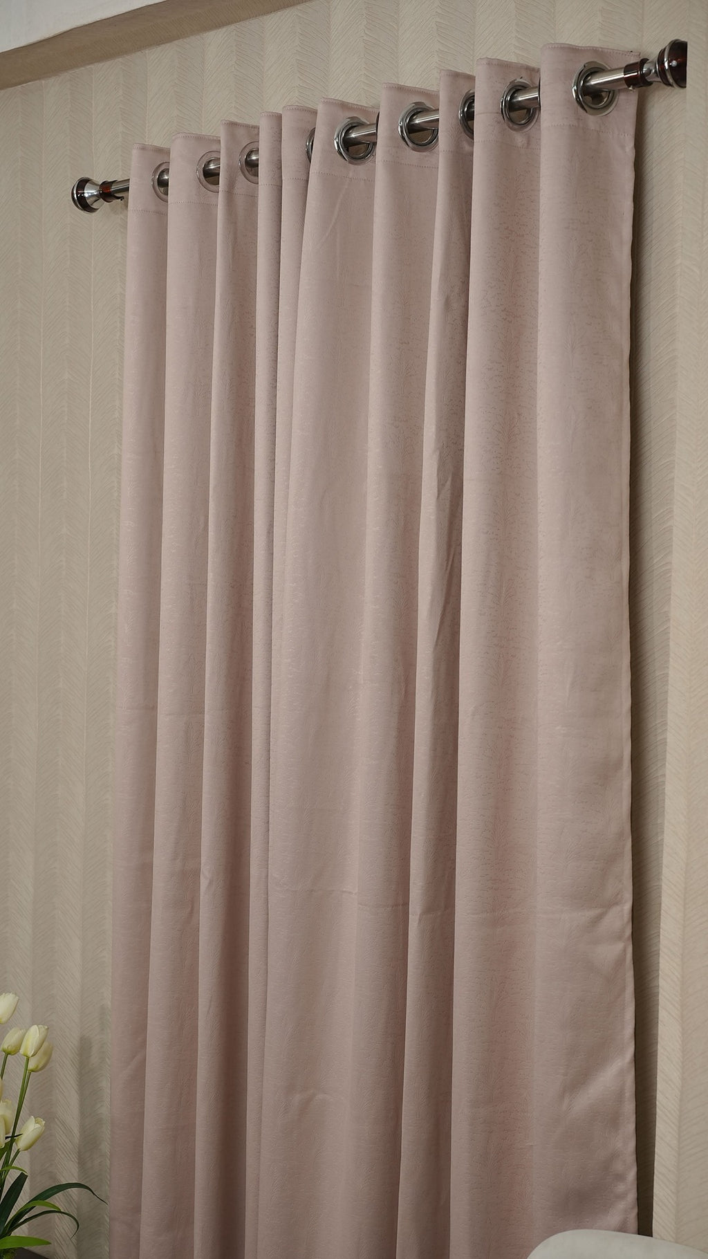 Rose goldColor Blackout Curtains with Embossed Design – Elegant, Functional &amp; Affordable Luxury