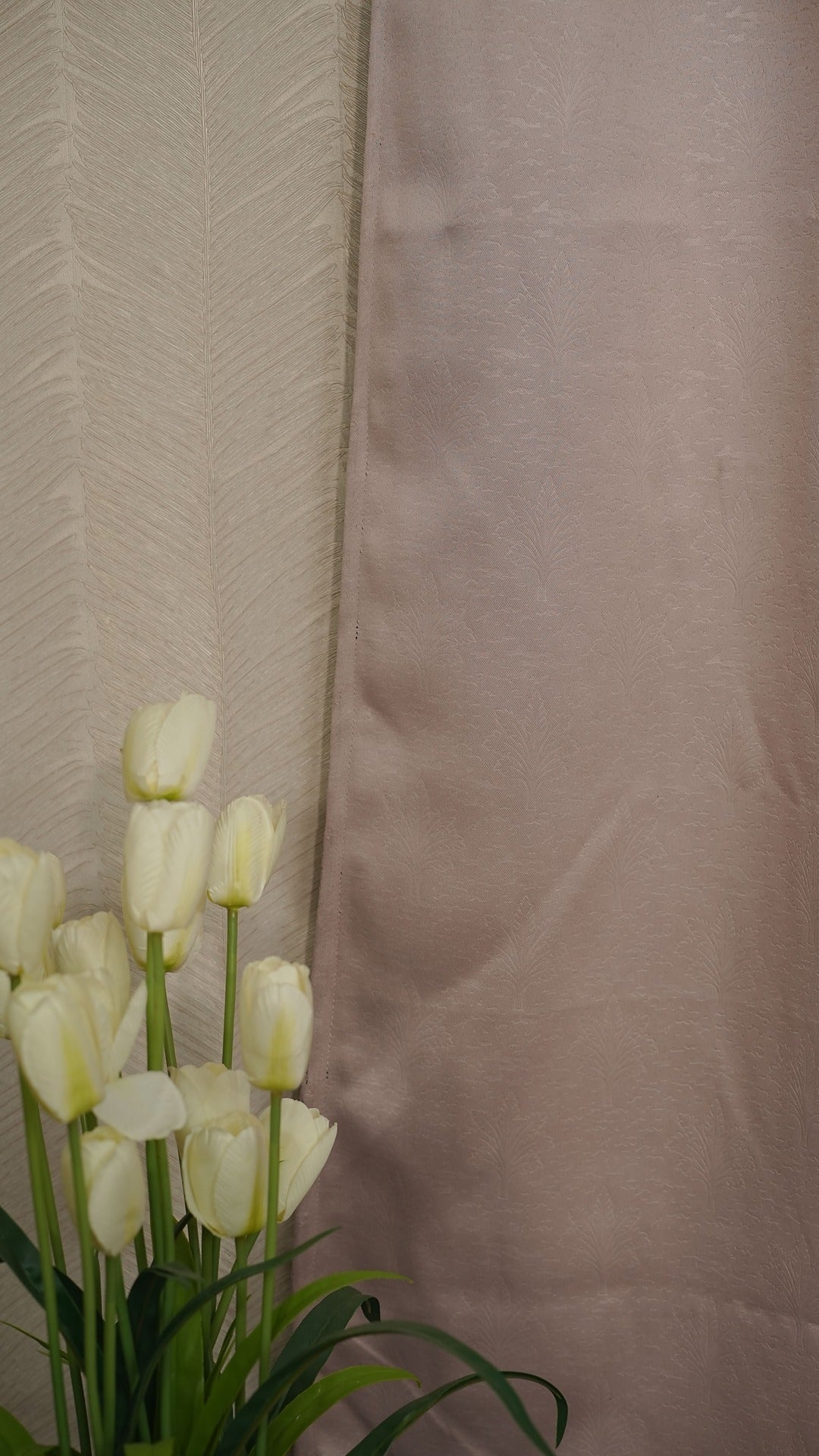 Rose goldColor Blackout Curtains with Embossed Design – Elegant, Functional &amp; Affordable Luxury