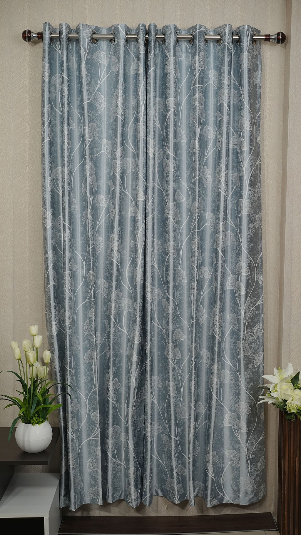 Blue Floral Design- 1 Piece