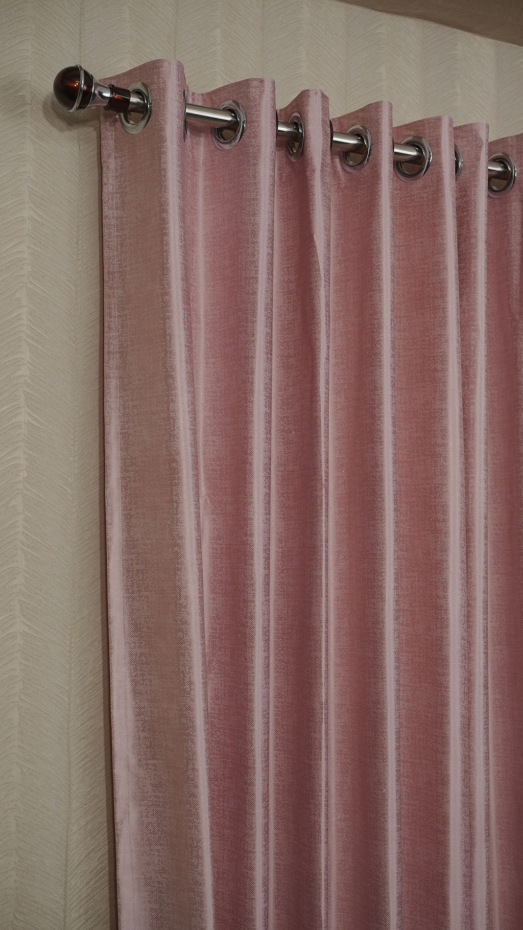 Pink Color Blackout Curtains with Embossed Design – Elegant, Functional & Affordable Luxury