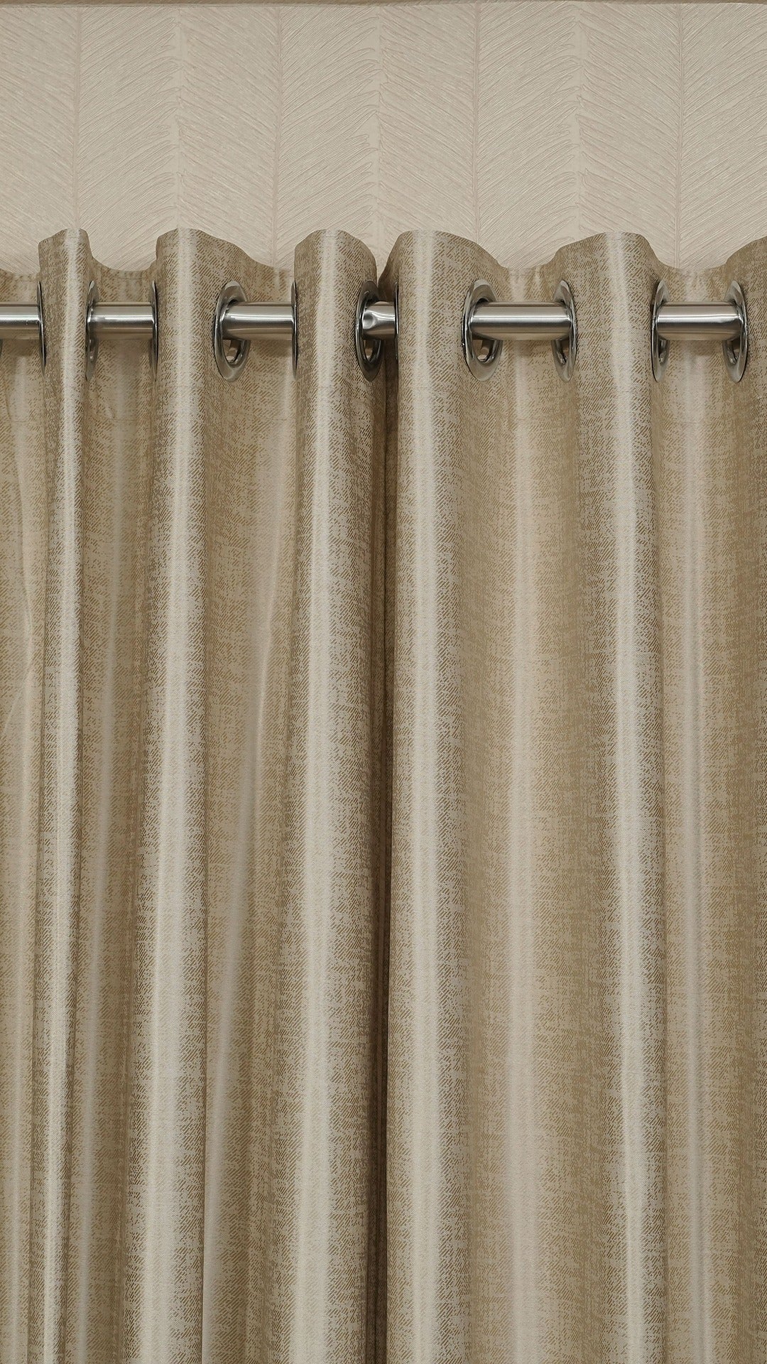 Beige Color Blackout Curtains with Embossed Design – Elegant, Functional & Affordable Luxury