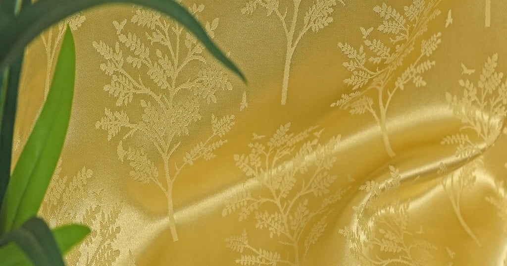 Premium Branded Lemon Yellow Jacquard Readymade Curtains.