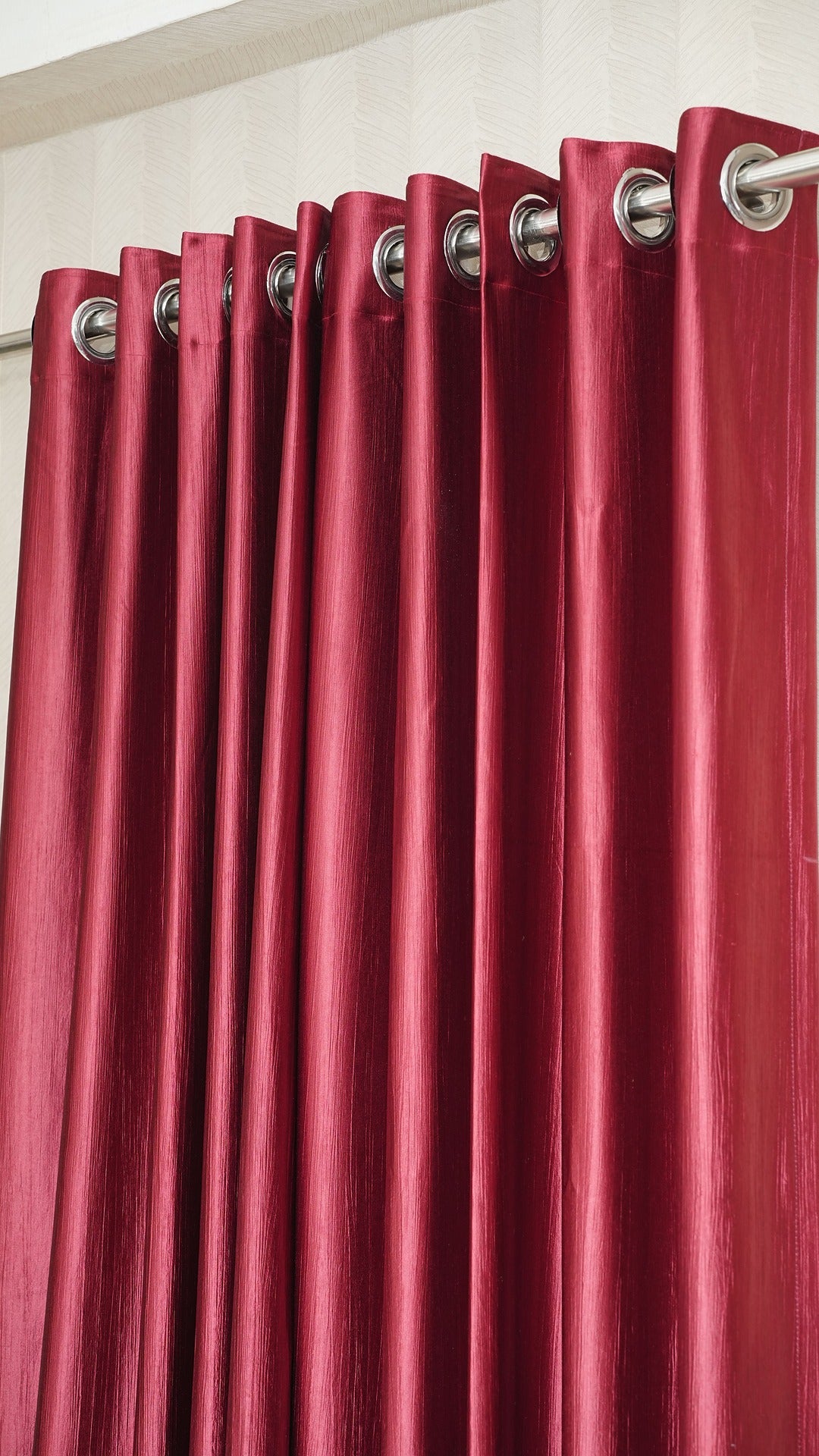 Maroon Seasons Curtains Luxury Elegance for living room and Bedroom- Single Piece