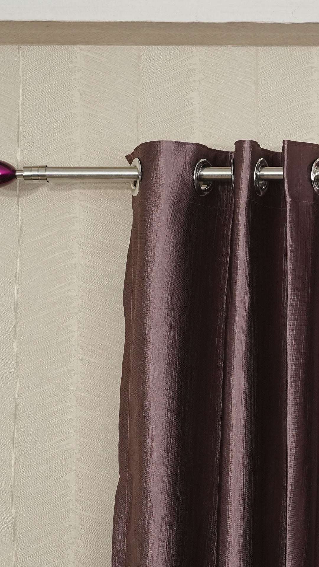 Branded Purple Colour Crush Fabric Semi-Blackout Curtains  Royal | Elegant | Bestseller