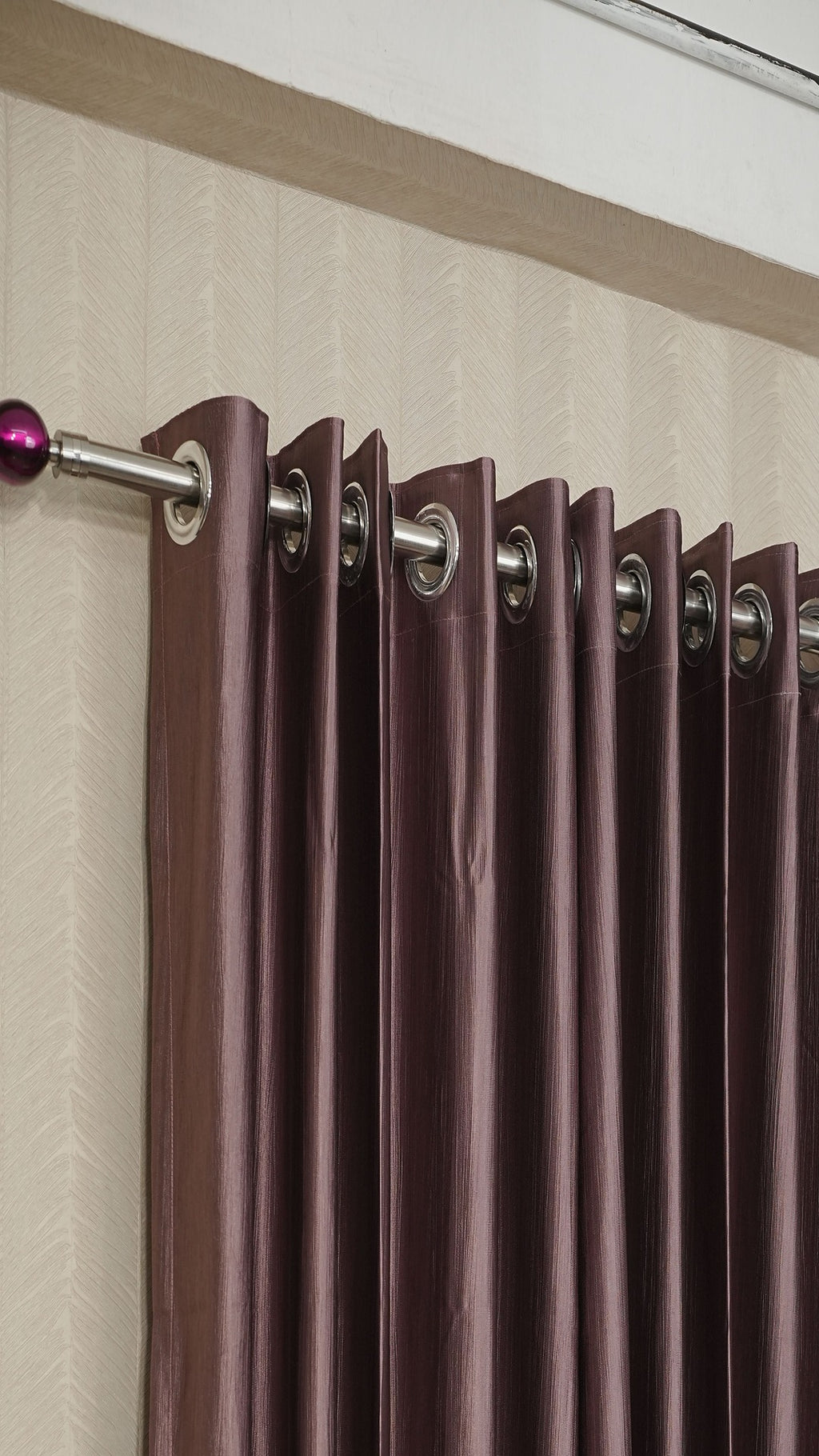 Branded Purple Colour Crush Fabric Semi-Blackout Curtains  Royal | Elegant | Bestseller