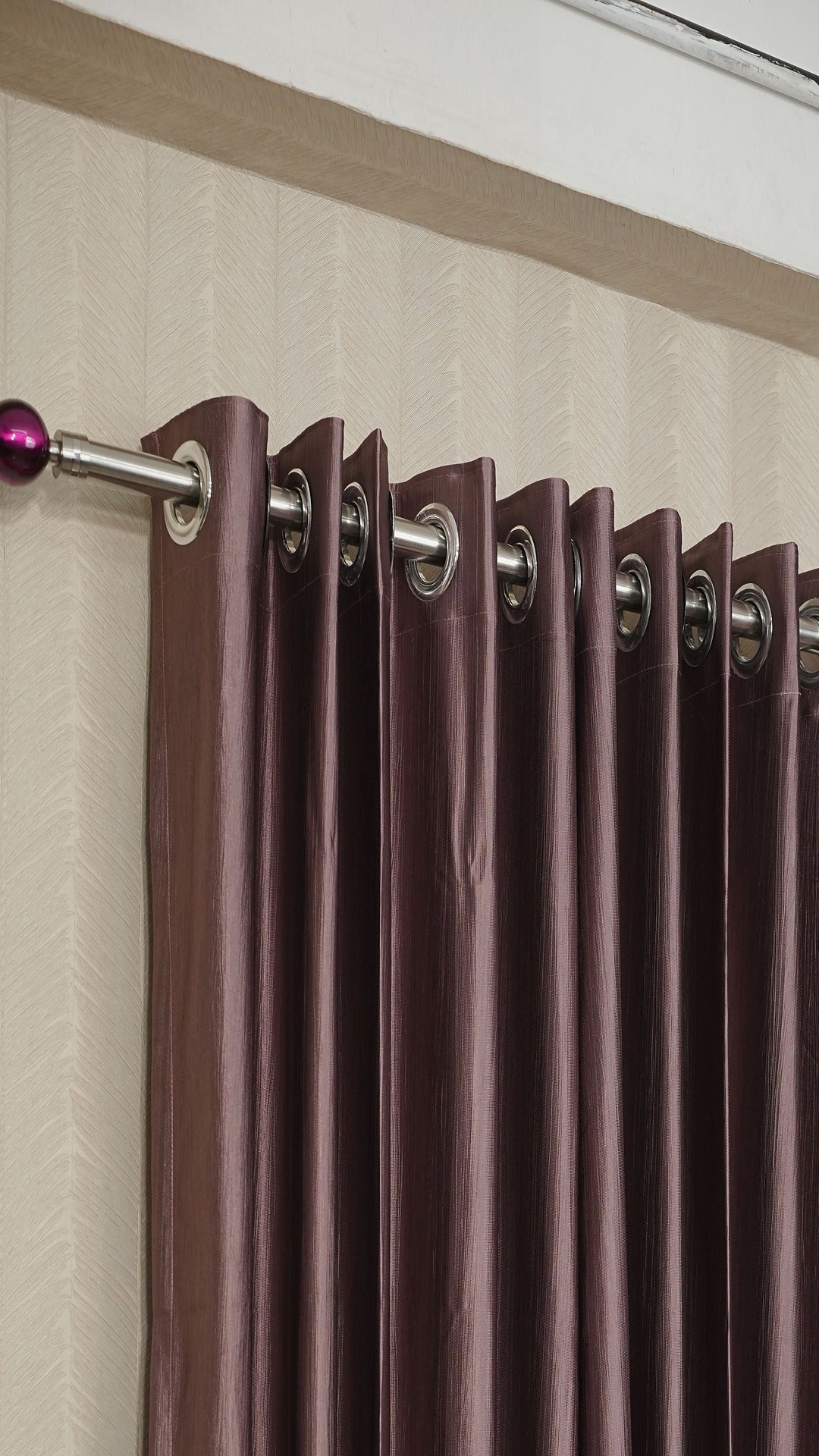 Branded Purple Colour Crush Fabric Semi-Blackout Curtains  Royal | Elegant | Bestseller