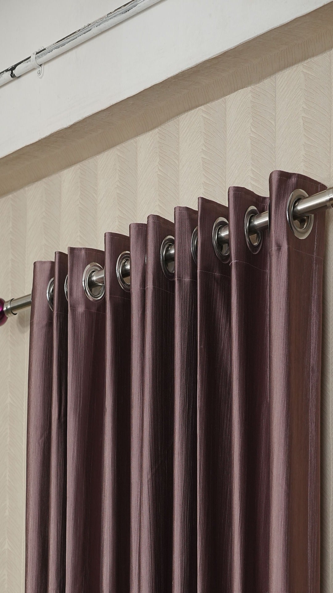 Branded Purple Colour Crush Fabric Semi-Blackout Curtains  Royal | Elegant | Bestseller