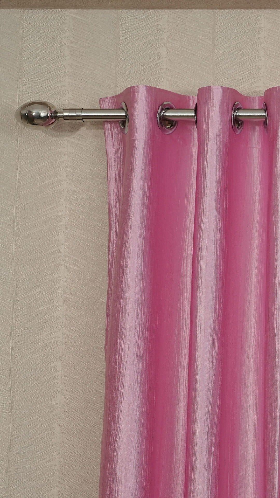 Branded Pink Colour Crush Fabric Semi-Blackout Curtains  Soft | Elegant | Bestseller