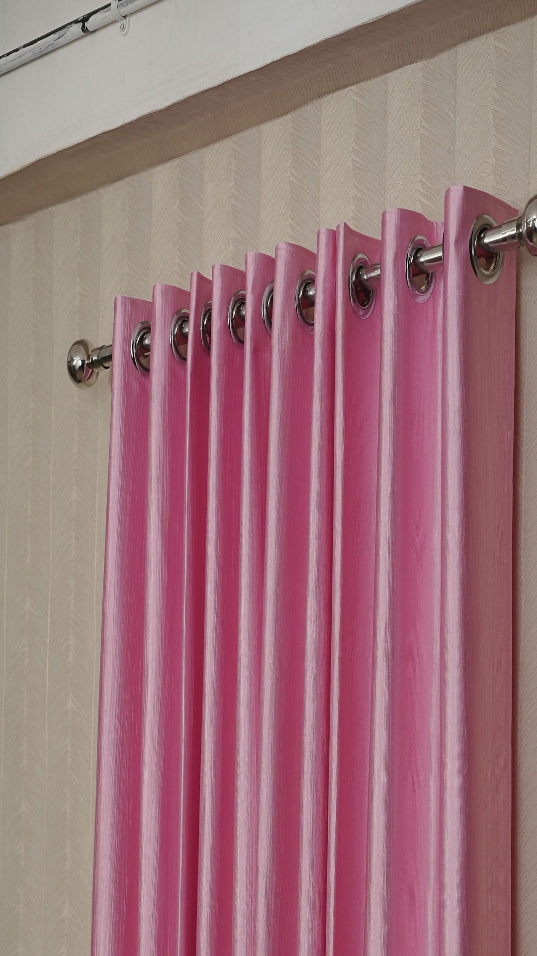 Branded Pink Colour Crush Fabric Semi-Blackout Curtains  Soft | Elegant | Bestseller