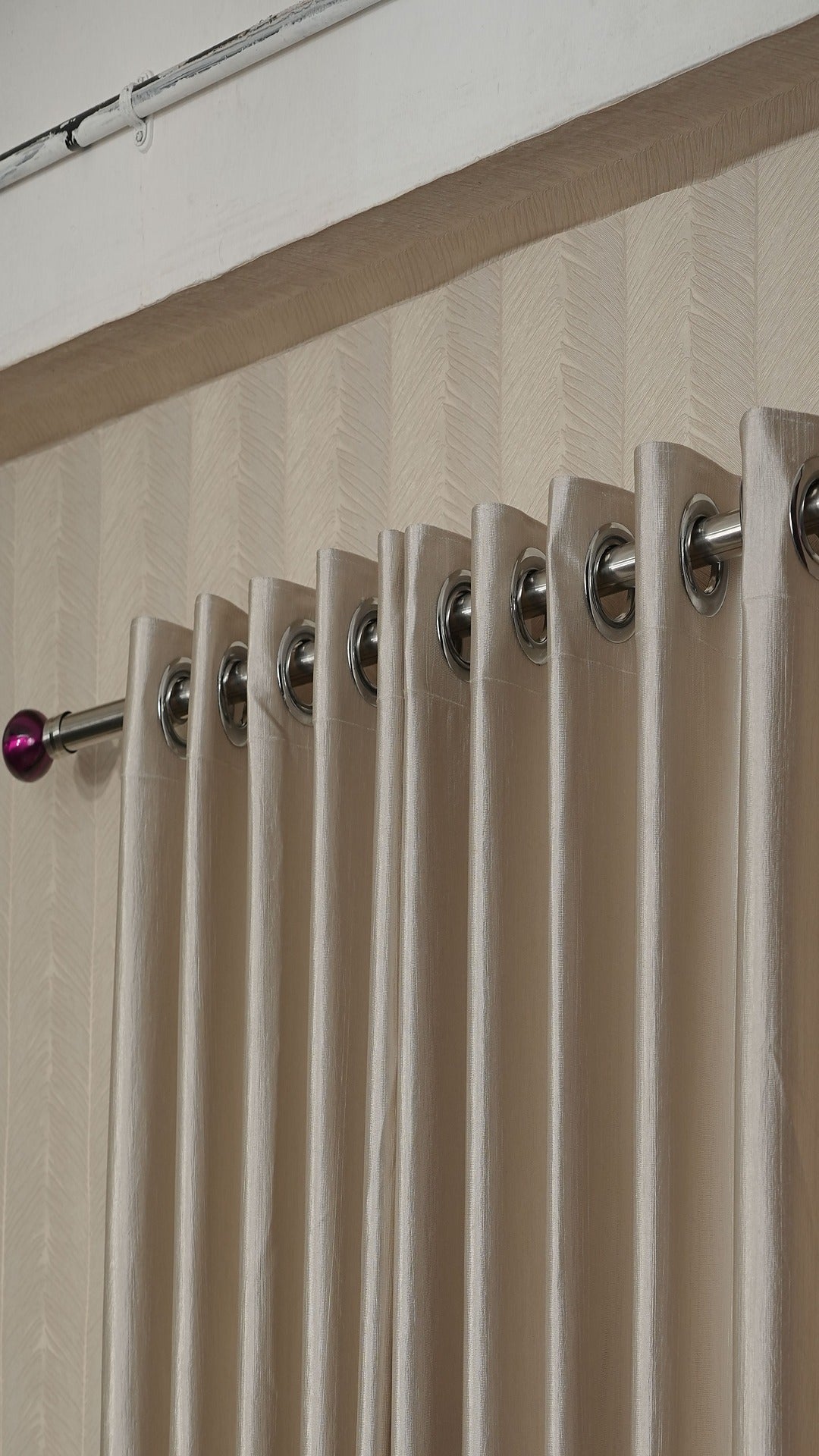 Branded Ivory White Colour Crush Fabric Semi-Blackout Curtains  Elegant | Minimal | Bestseller