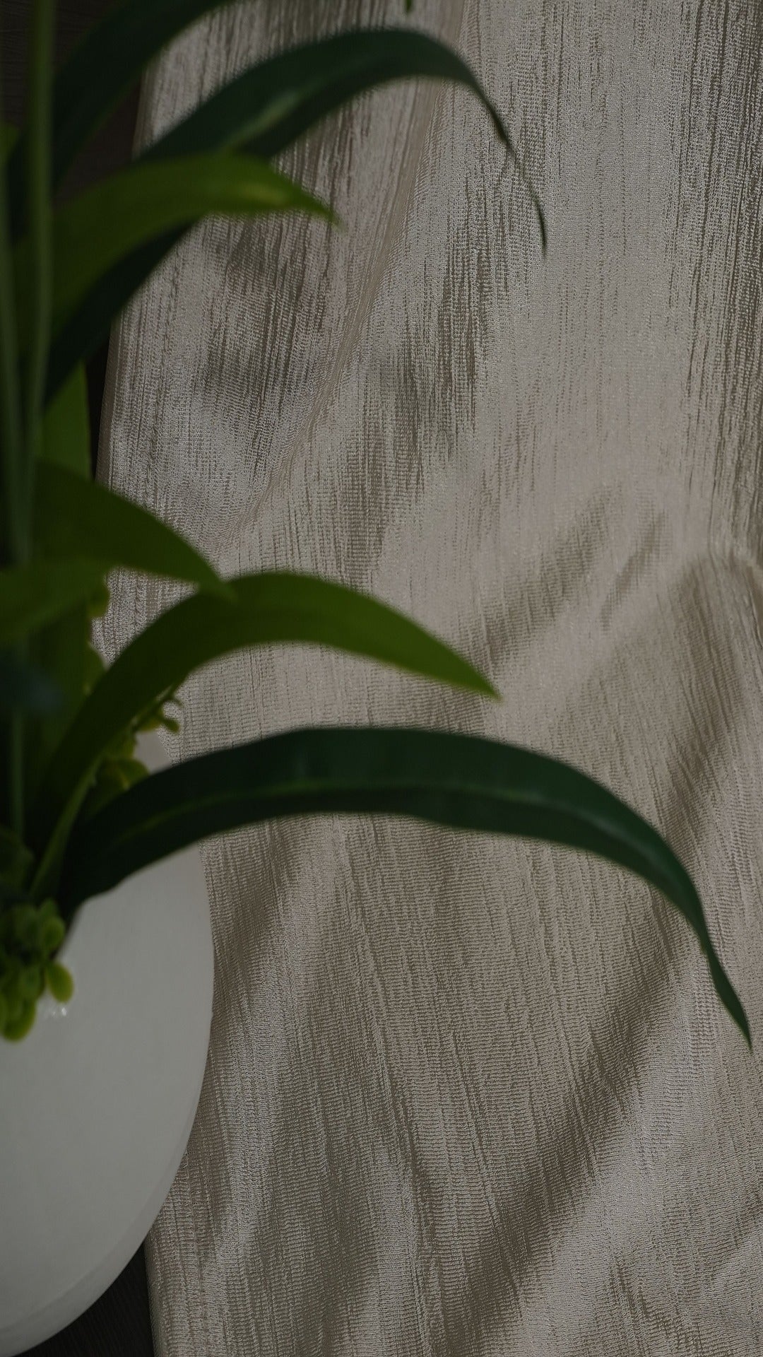 Branded Ivory White Colour Crush Fabric Semi-Blackout Curtains  Elegant | Minimal | Bestseller