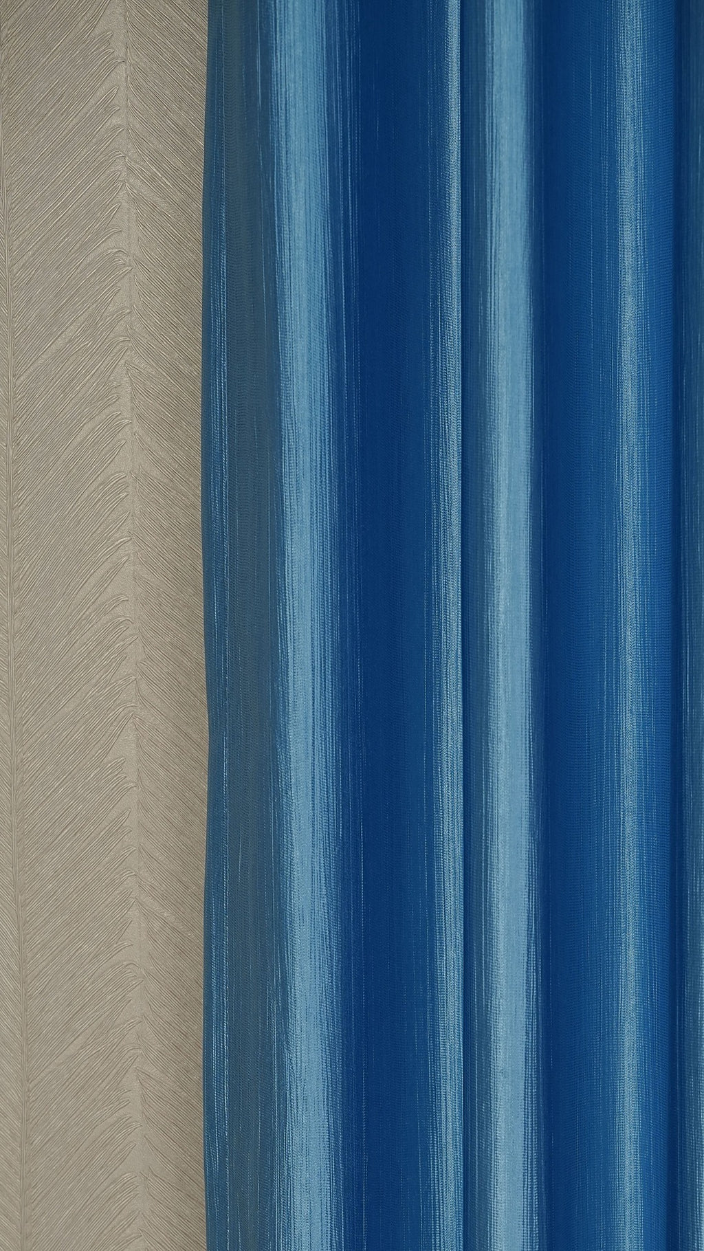 Branded Blue Colour Crush Fabric Semi-Blackout Curtains  Cool | Elegant | Bestseller