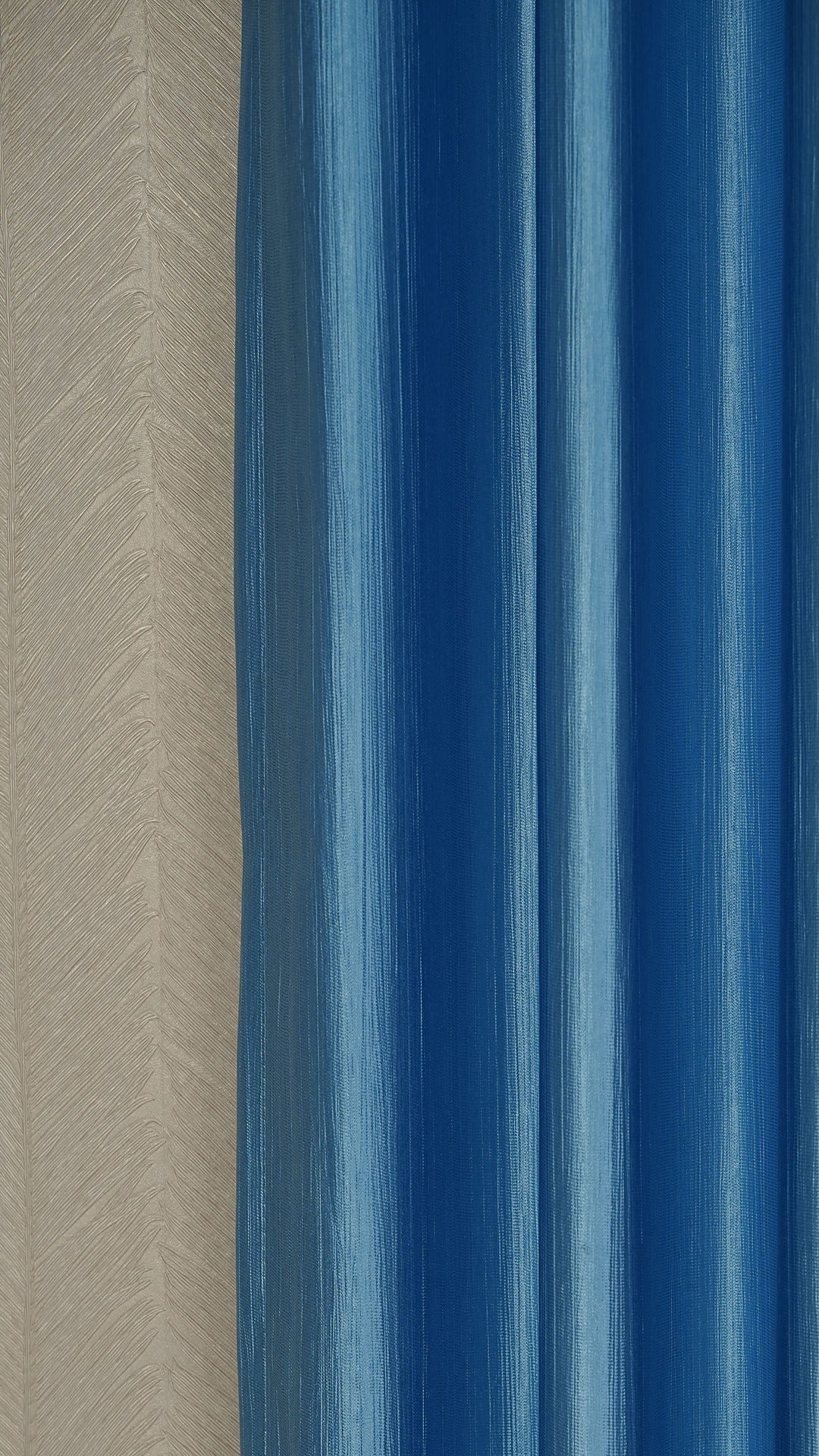 Branded Blue Colour Crush Fabric Semi-Blackout Curtains  Cool | Elegant | Bestseller