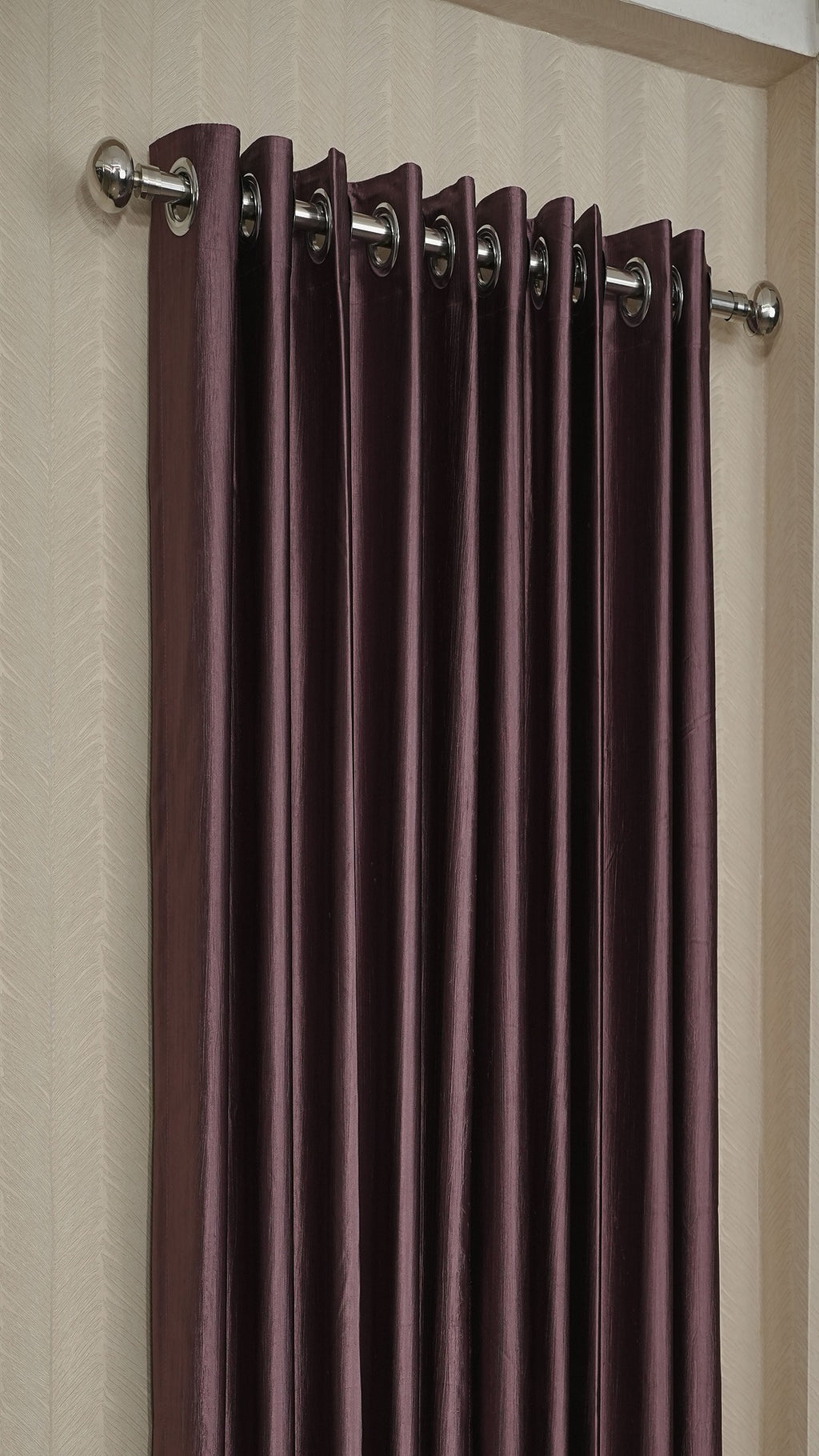 Branded Dark Lavender Colour Crush Fabric Semi-Blackout Curtains  Elegant | Soothing | Bestseller