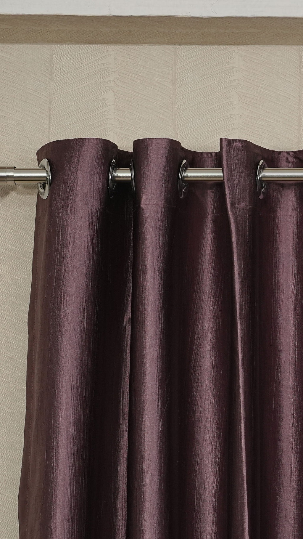 Branded Dark Lavender Colour Crush Fabric Semi-Blackout Curtains  Elegant | Soothing | Bestseller
