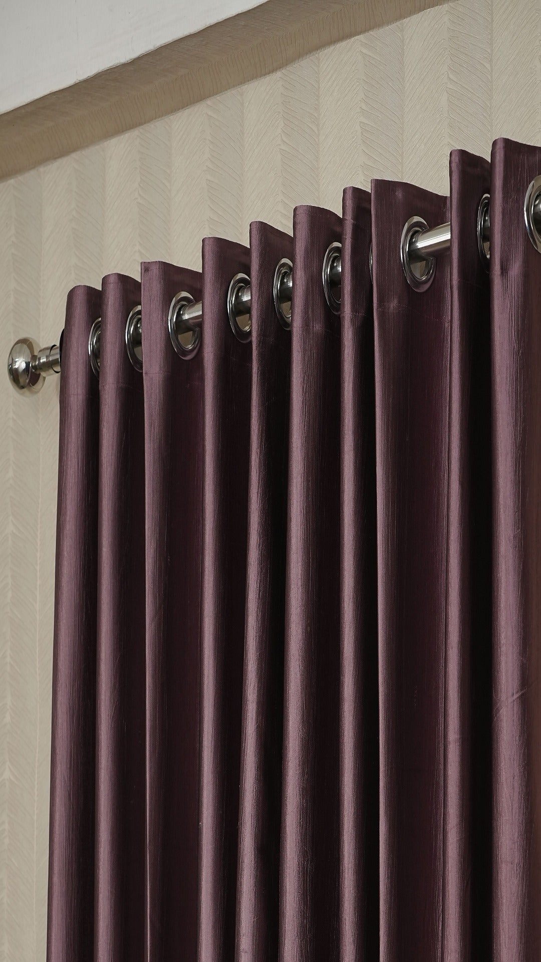 Branded Dark Lavender Colour Crush Fabric Semi-Blackout Curtains  Elegant | Soothing | Bestseller