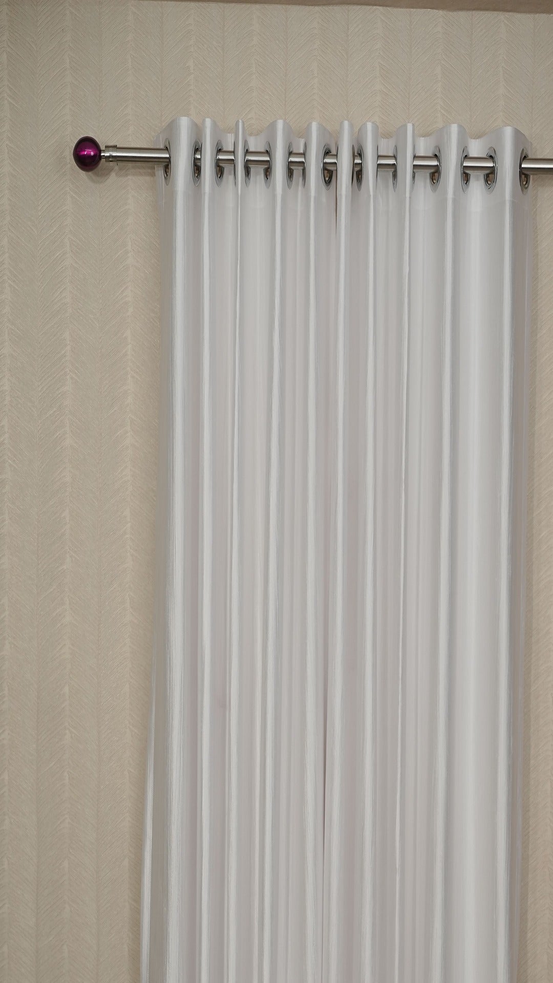 Branded Royal White Colour Crush Fabric Semi-Blackout Curtains  Elegant | Luxurious | Bestseller