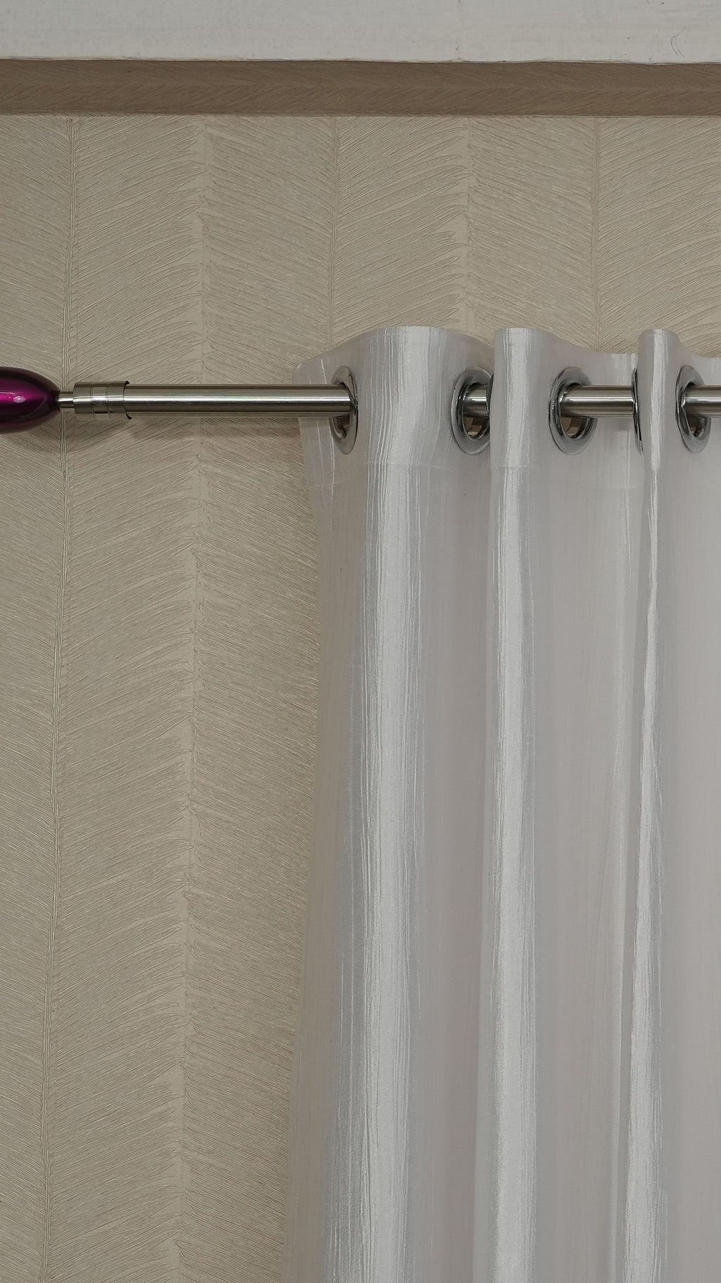 Branded Royal White Colour Crush Fabric Semi-Blackout Curtains  Elegant | Luxurious | Bestseller