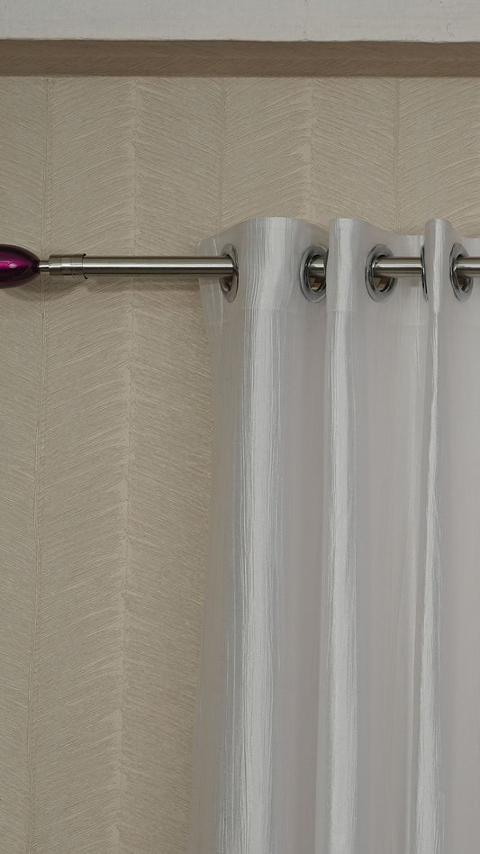 Branded Royal White Colour Crush Fabric Semi-Blackout Curtains  Elegant | Luxurious | Bestseller