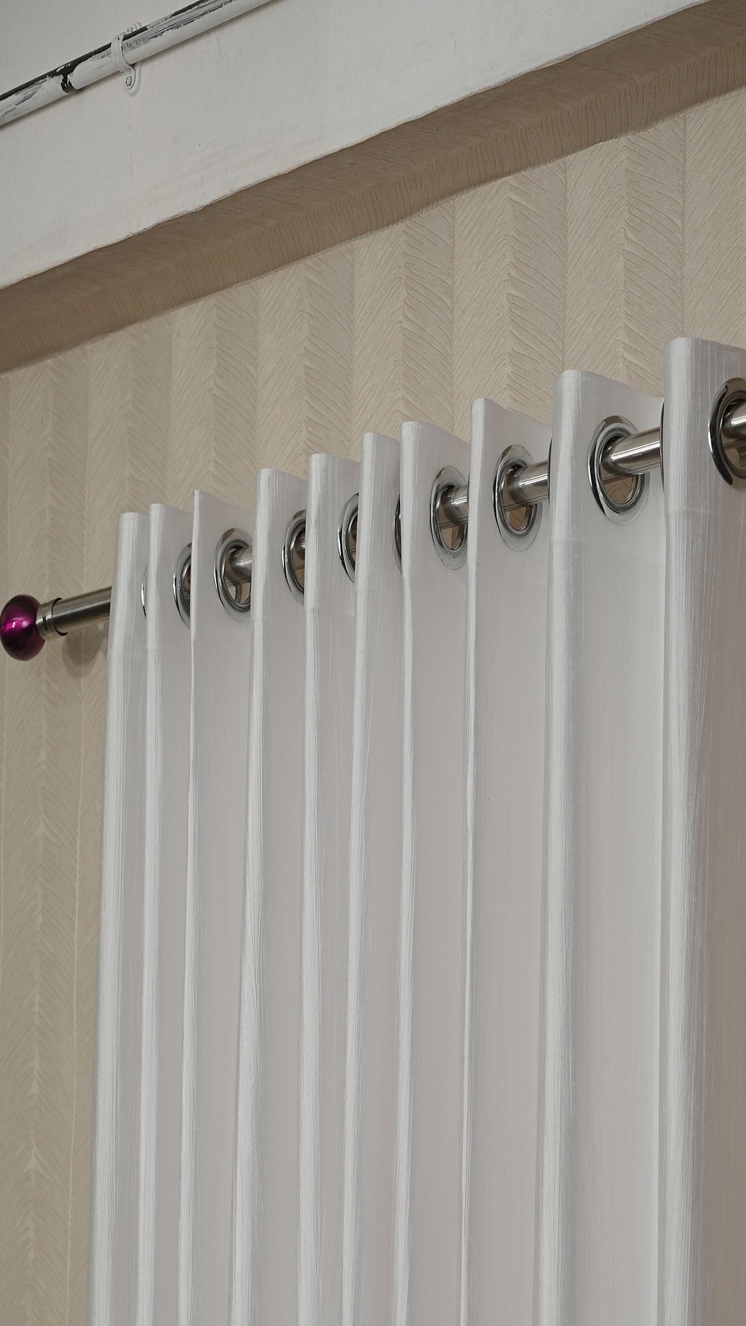 Branded Royal White Colour Crush Fabric Semi-Blackout Curtains  Elegant | Luxurious | Bestseller