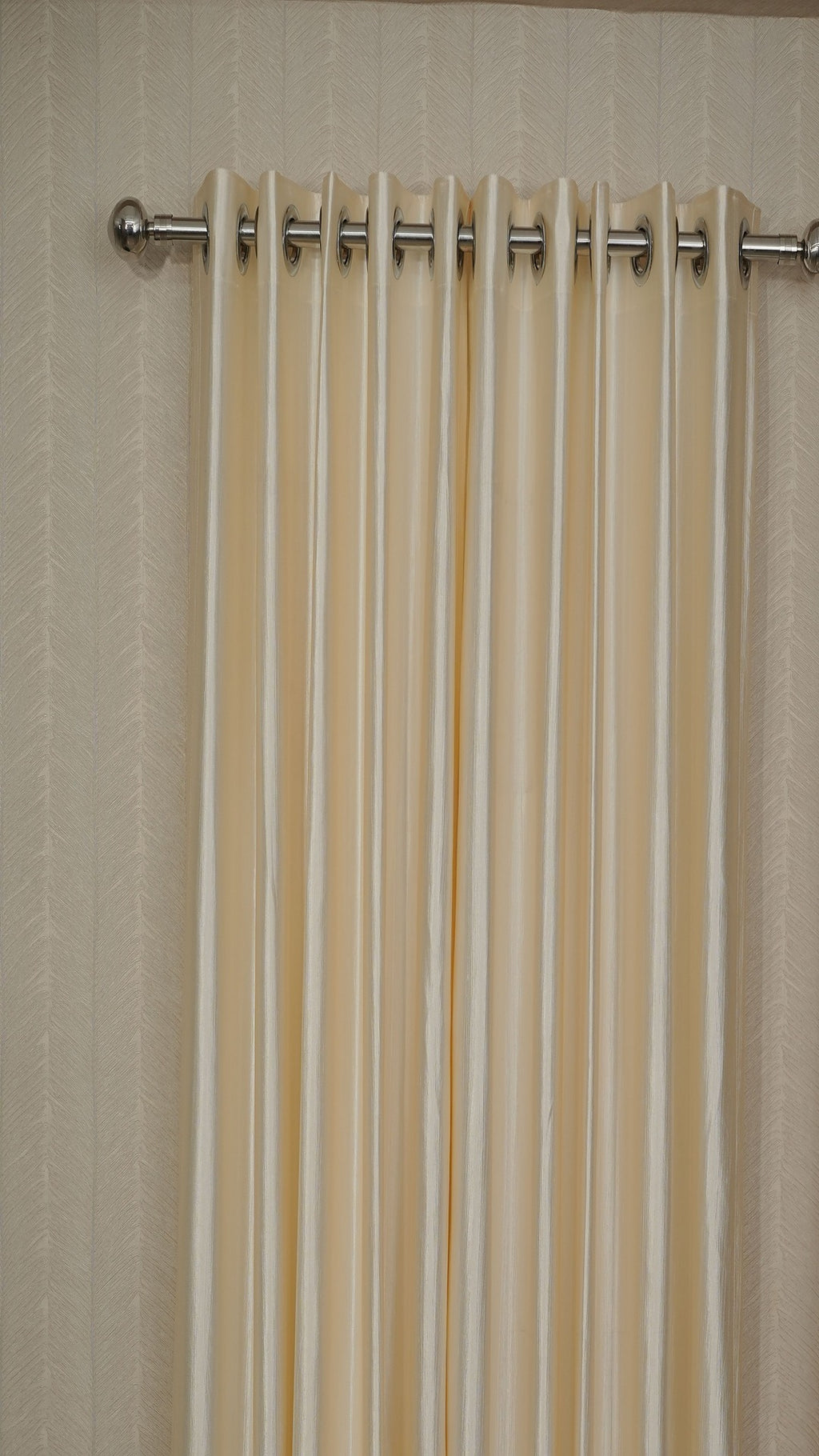 Branded Cream Colour Crush Fabric Semi-Blackout Curtains  Soft | Elegant | Bestseller