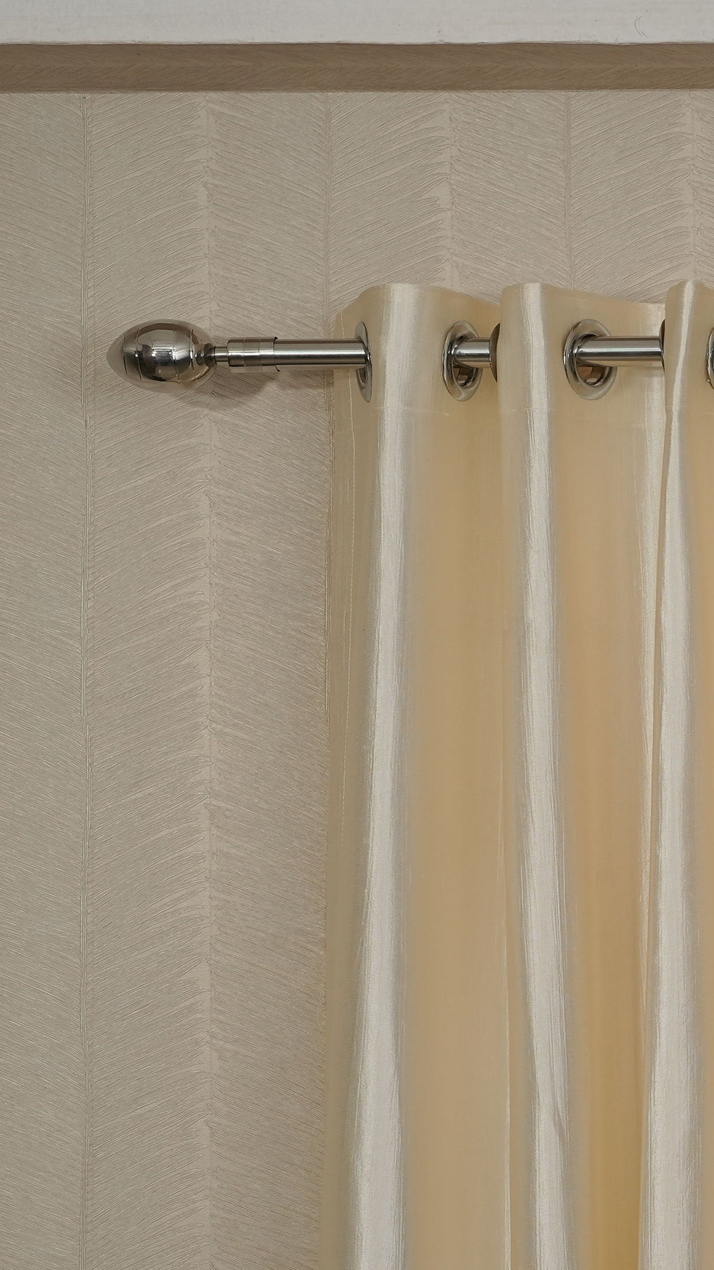 Branded Cream Colour Crush Fabric Semi-Blackout Curtains  Soft | Elegant | Bestseller