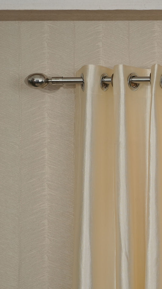 Branded Cream Colour Crush Fabric Semi-Blackout Curtains  Soft | Elegant | Bestseller