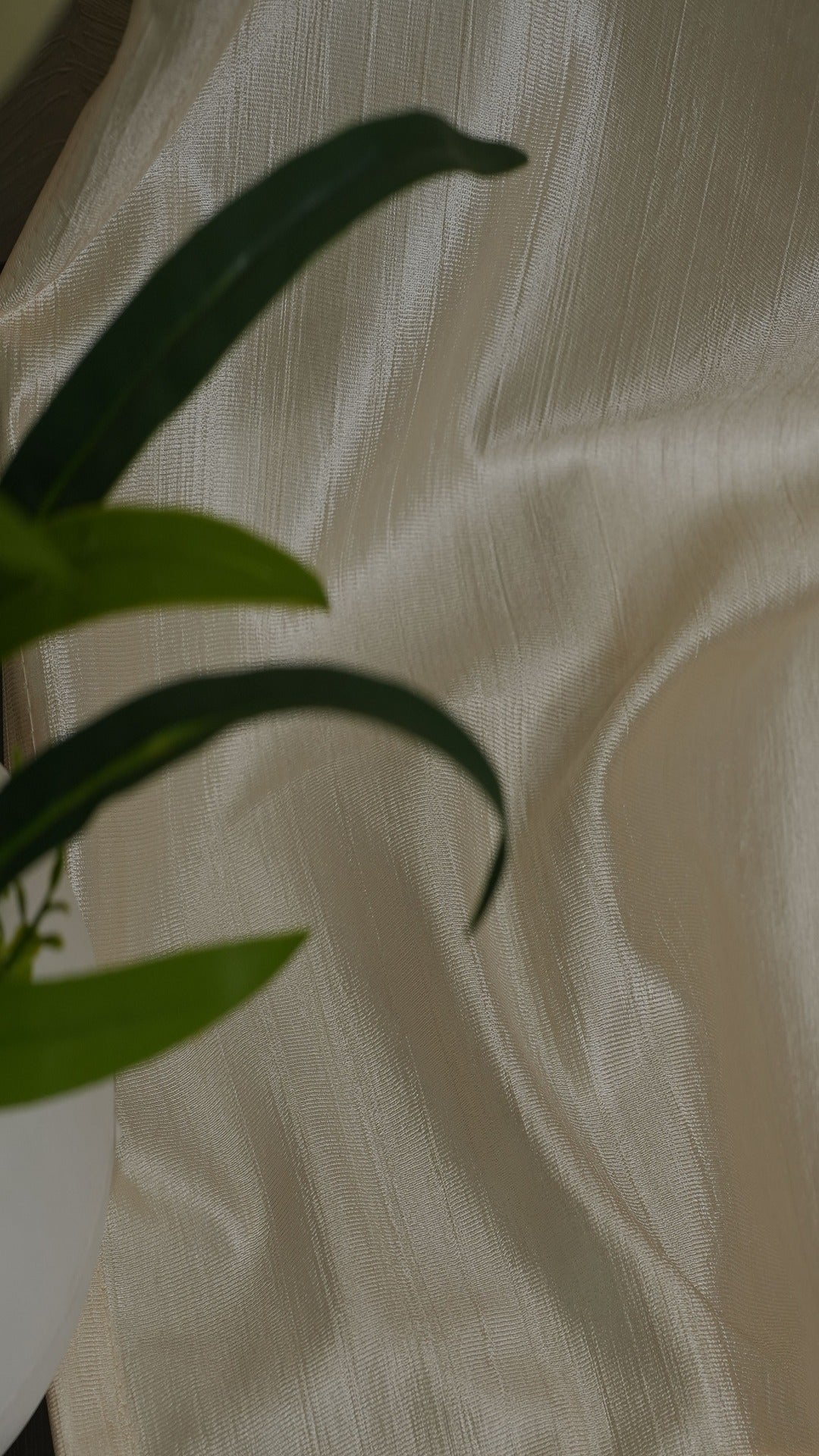 Branded Cream Colour Crush Fabric Semi-Blackout Curtains  Soft | Elegant | Bestseller