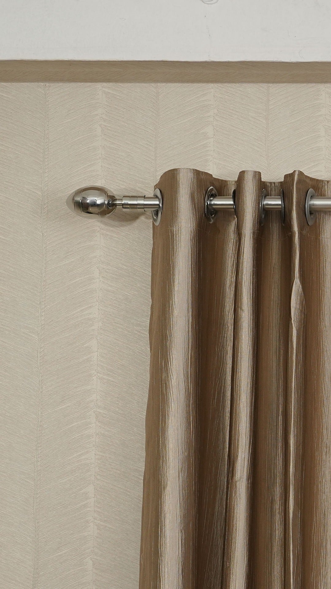 Branded Golden Brown Colour Crush Fabric Semi-Blackout Curtains  Rich | Warm | Bestseller