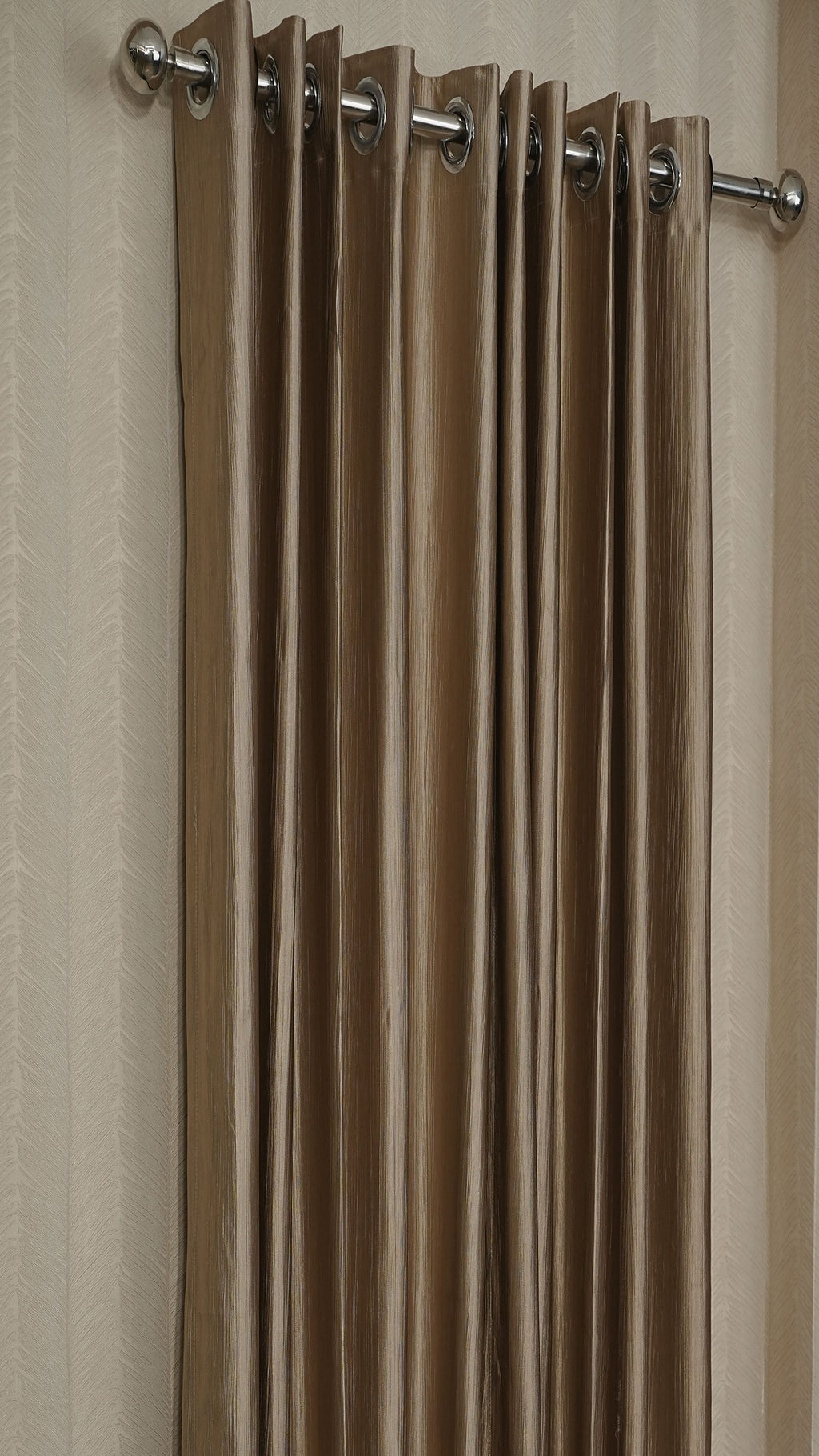 Branded Golden Brown Colour Crush Fabric Semi-Blackout Curtains  Rich | Warm | Bestseller