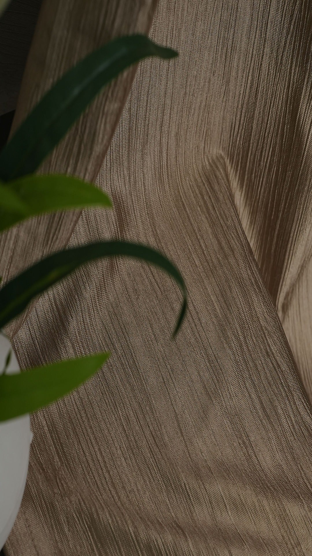 Branded Golden Brown Colour Crush Fabric Semi-Blackout Curtains  Rich | Warm | Bestseller