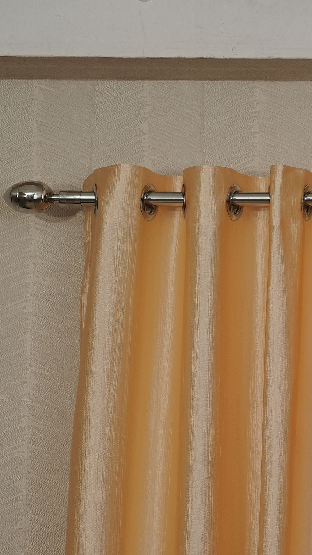 🪟 Branded Dark Cream Colour Crush Fabric Semi-Blackout Curtains  Warm | Elegant | Bestseller