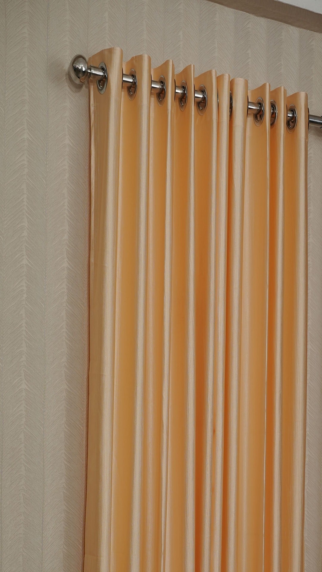 🪟 Branded Dark Cream Colour Crush Fabric Semi-Blackout Curtains  Warm | Elegant | Bestseller