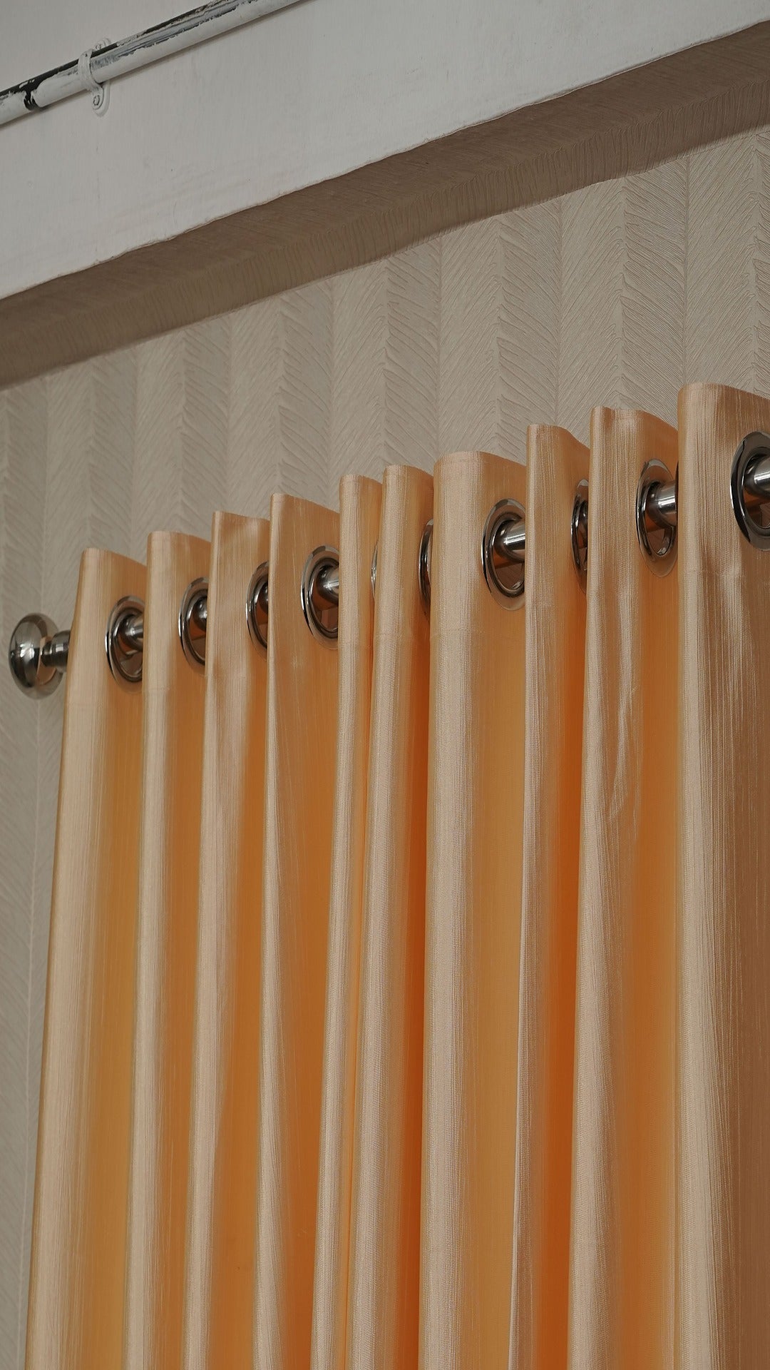 🪟 Branded Dark Cream Colour Crush Fabric Semi-Blackout Curtains  Warm | Elegant | Bestseller