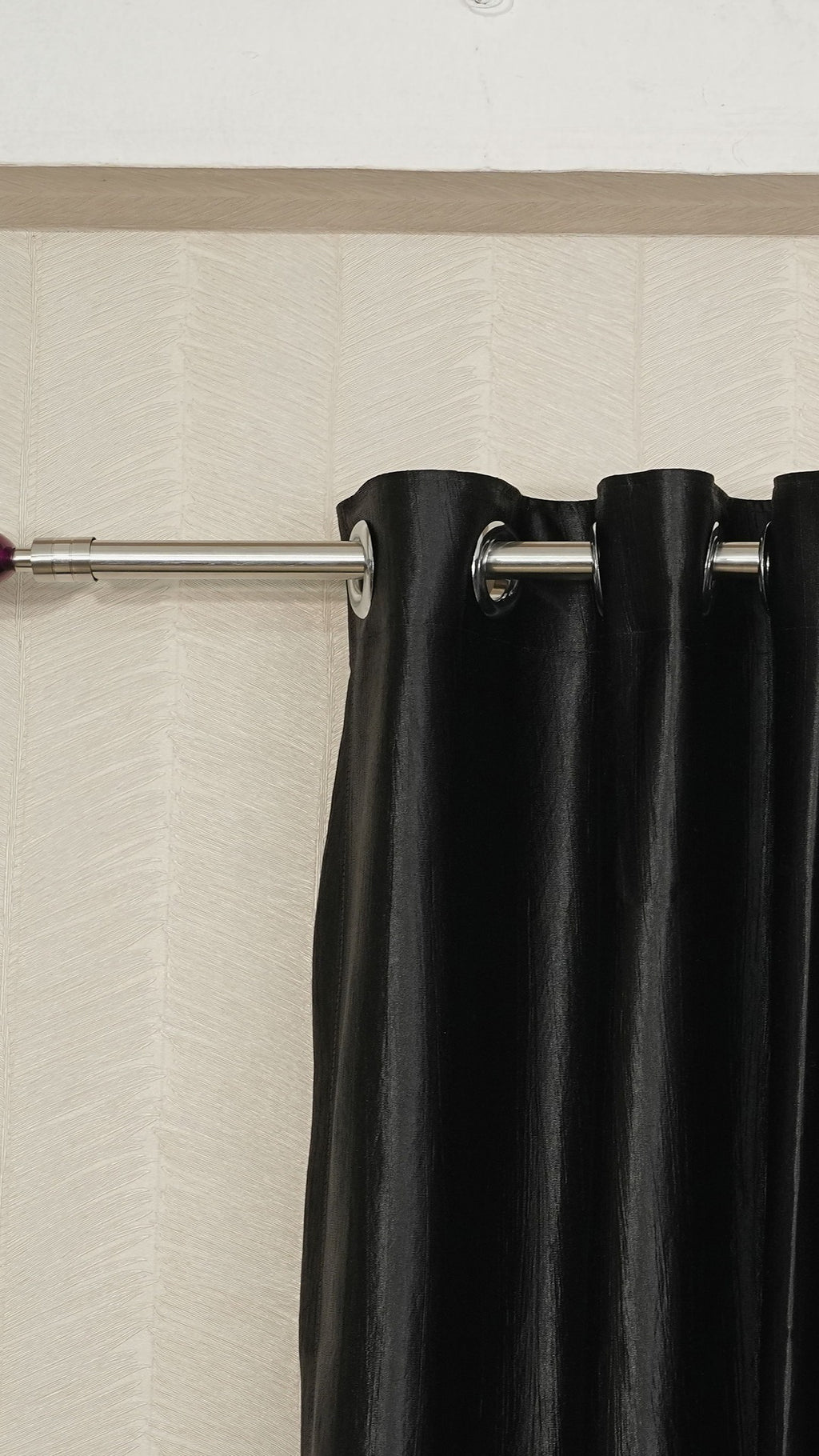 🪟 Branded Black Colour Crush Fabric Semi-Blackout Curtains  Premium | Stylish | Salon Favourite | Bestseller