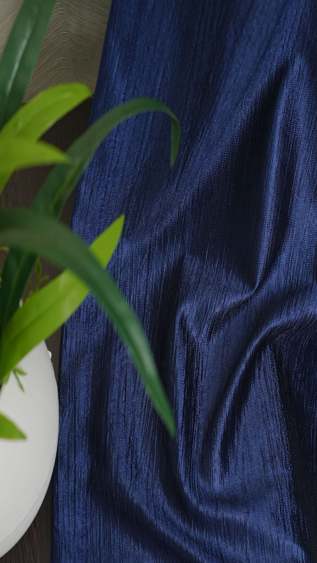 🪟 Branded Navy Blue Colour Crush Fabric Semi-Blackout Curtains  Elegant | Premium | Bestseller