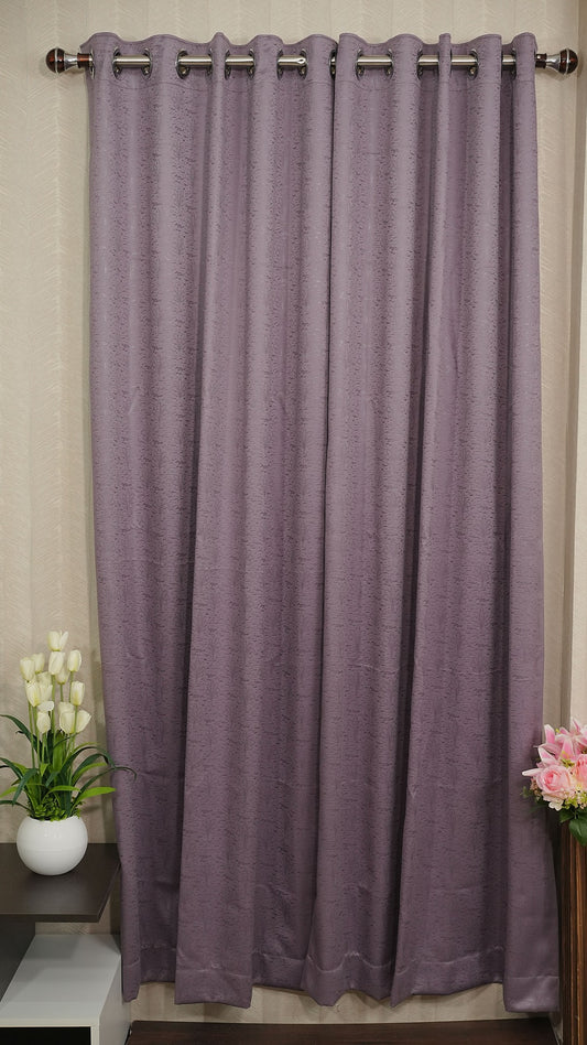 Lavender Color Blackout Curtains with Embossed Design – Elegant, Functional & Affordable Luxury