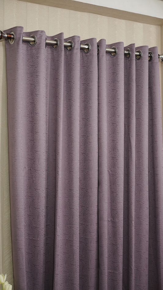 Lavender Color Blackout Curtains with Embossed Design – Elegant, Functional & Affordable Luxury
