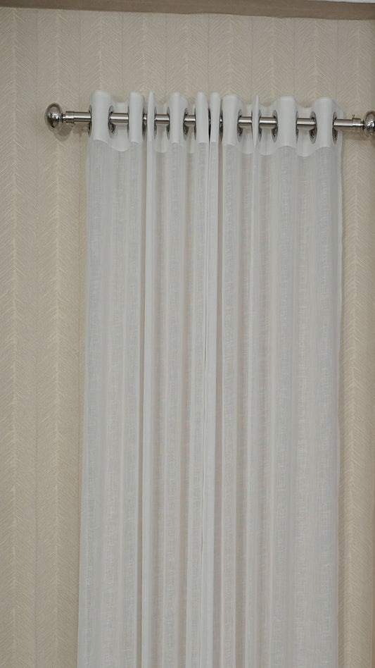 White Sheer Curtains |  Living room Curtains | Pack of 2