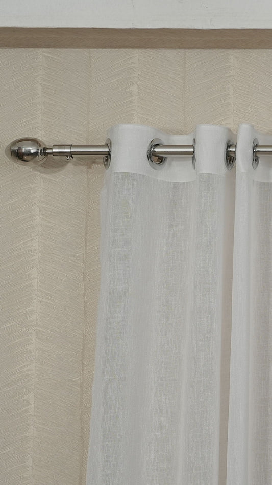 White Sheer Curtains |  Living room Curtains | Pack of 2