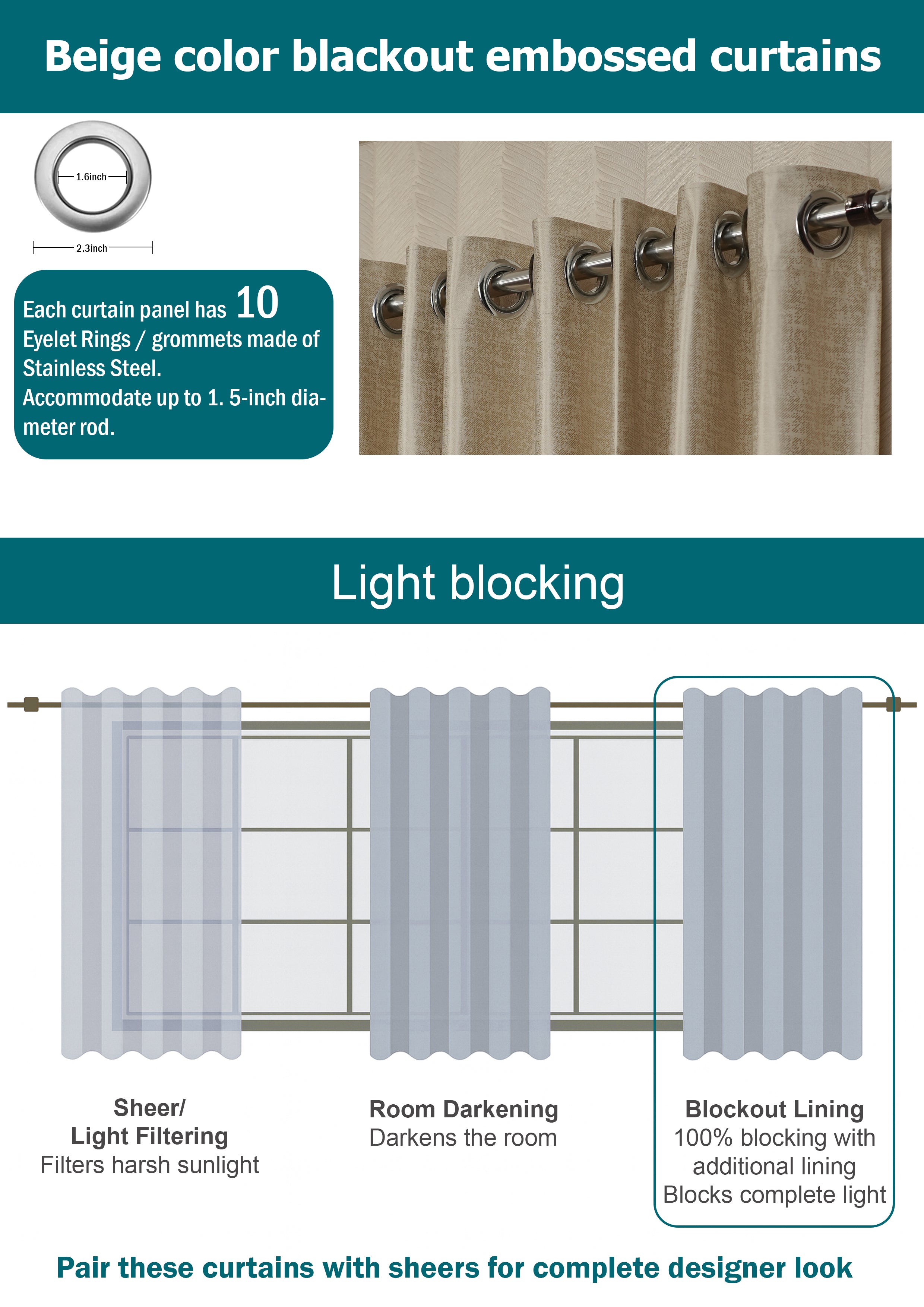 Texture Design Readymade Semi Blackout Curtain – Stylish Light Control &amp; Privacy