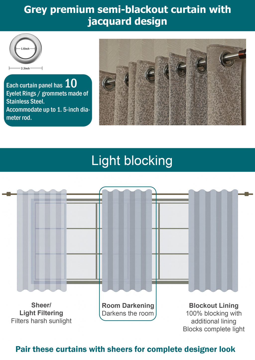 Premium Branded Grey Readymade Curtains – Elegant &amp; Luxurious Home Décor