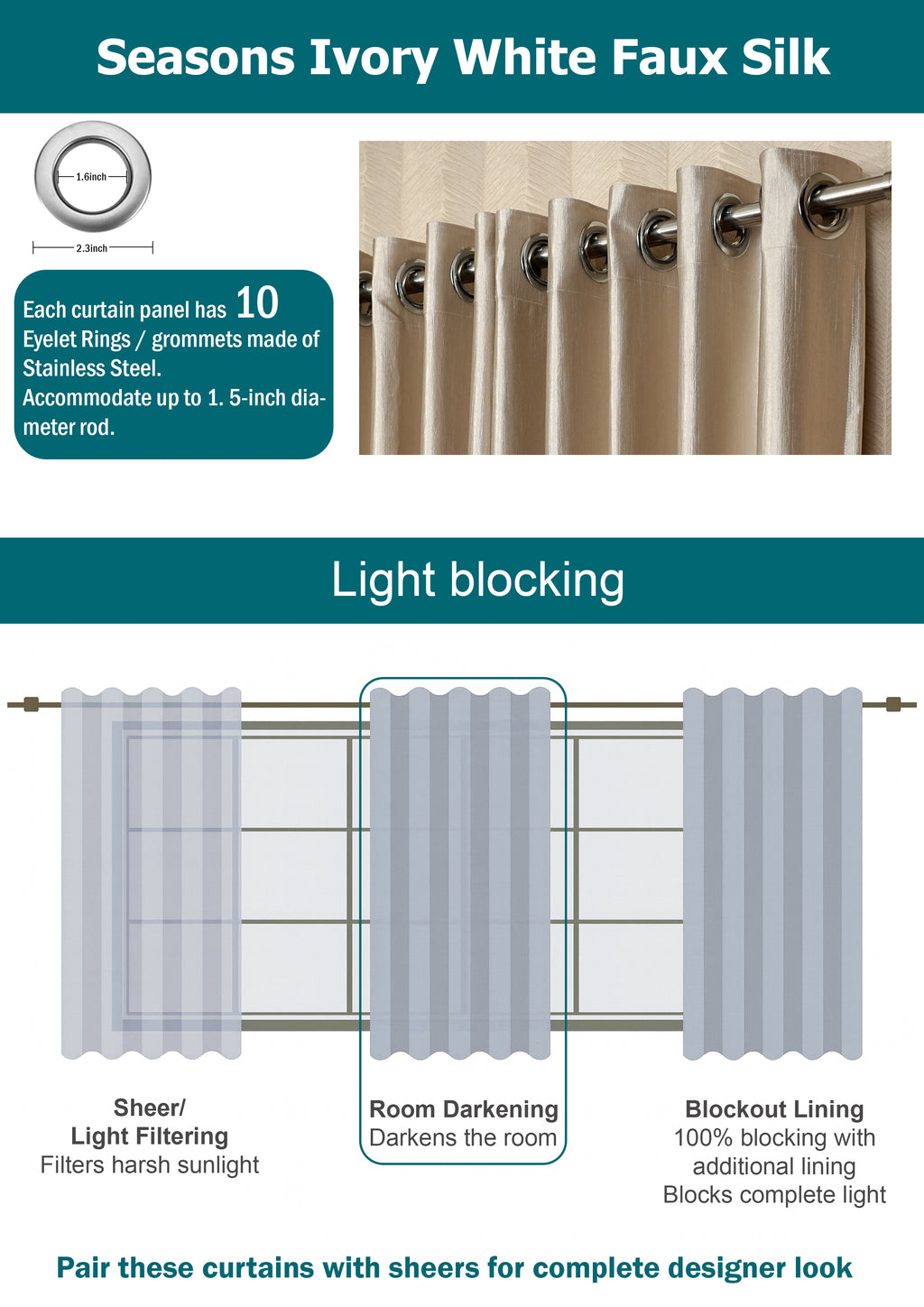 Branded Ivory White Colour Crush Fabric Semi-Blackout Curtains  Elegant | Minimal | Bestseller