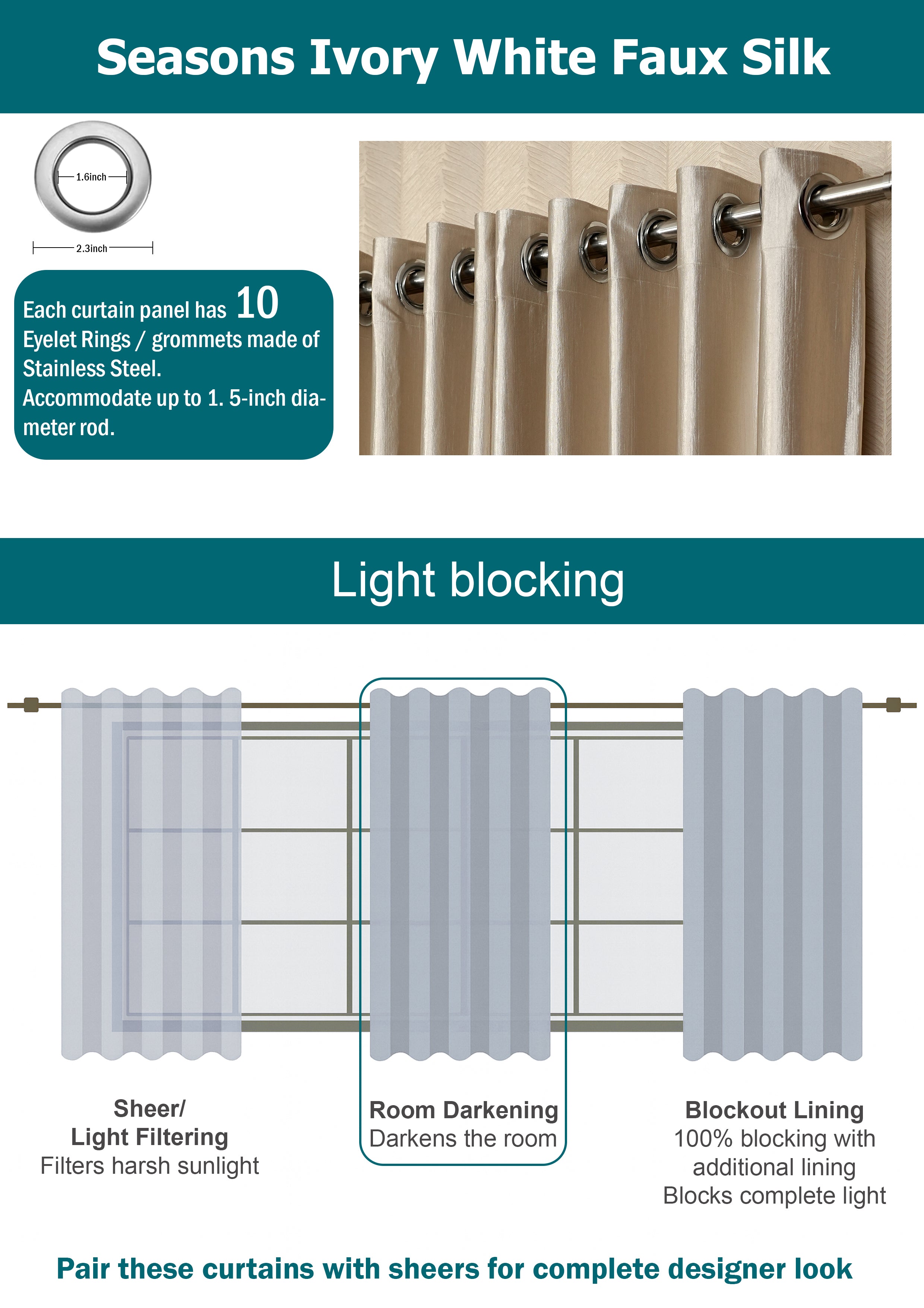 Branded Ivory White Colour Crush Fabric Semi-Blackout Curtains  Elegant | Minimal | Bestseller