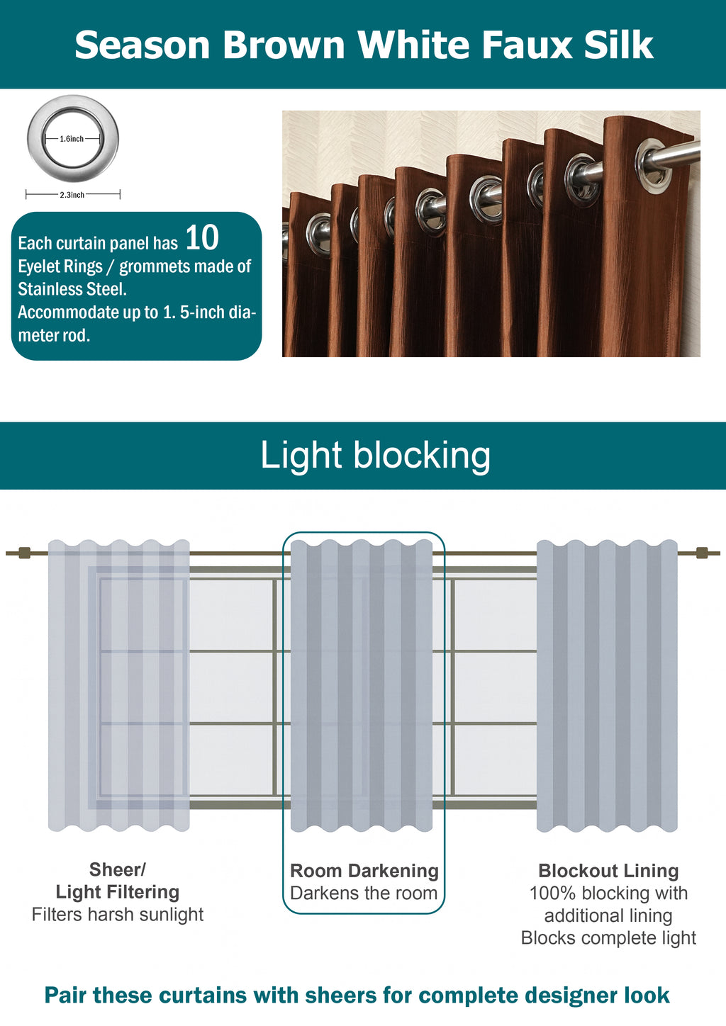 Brown Colour Crush Fabric Semi-Blackout Curtains  Warm | Elegant | Bestseller