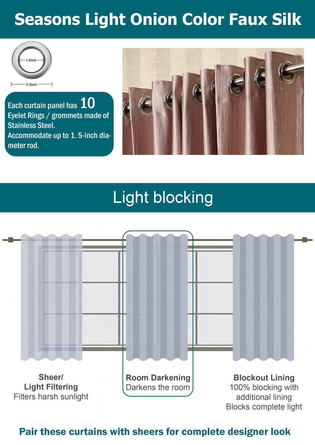 Branded Onion Colour Crush Fabric Semi-Blackout Curtains  Trendy | Elegant | Bestseller